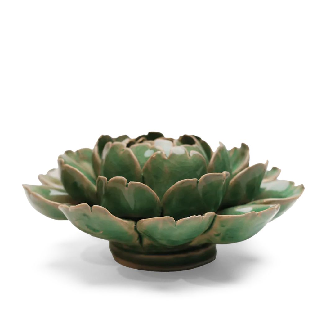 Peony Ceramic Flower – Chive – Mint – 6.5″ x 2.7″